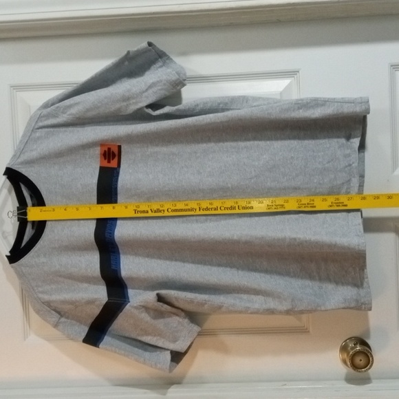 Harley-Davidson Gray Short Sleeve Black Stripe Tee Shirt Mens XLarge - Picture 6 of 6